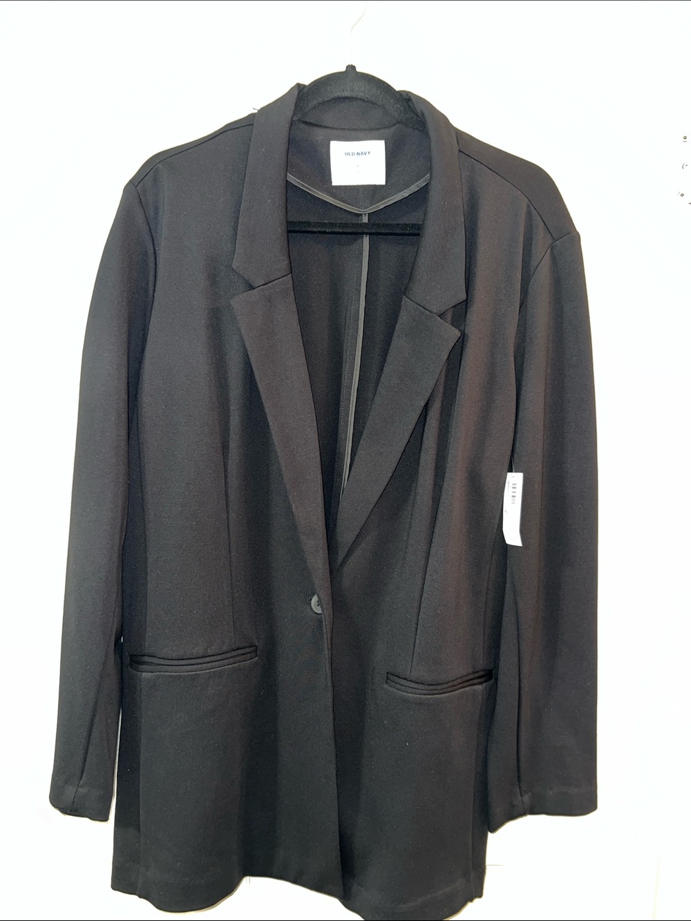 Old Navy Black Single-Button Notch Lapel Blazer